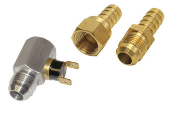 compare product Derale 15721 -8AN x -8AN In-Line Fluid Thermostat,Silver