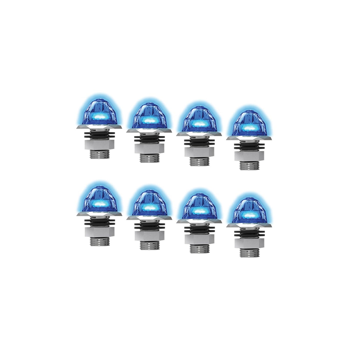 RoadWorks Jewel Mini Watermelon Light Clear Lens and Blue LEDs - 8 Pack | JWL1024