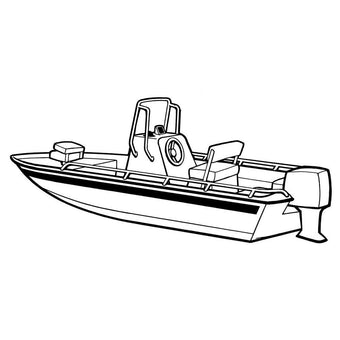 compare product Carver Industries 71222S-11 Styled-to-Fit Boat Cover for V-Hull Center Console Shallow Draft Fishing Boats - 22'6