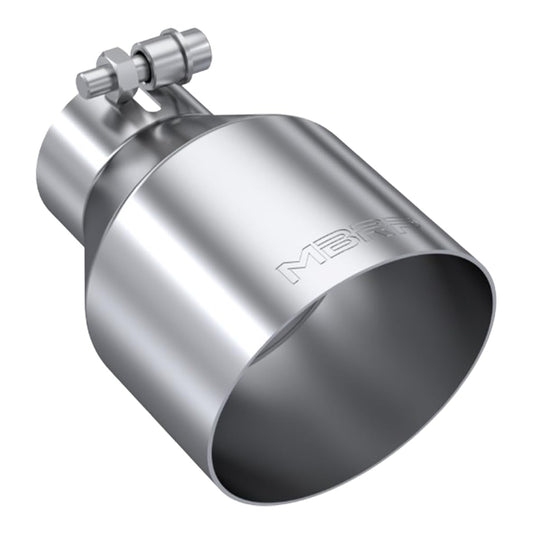 Stainless Steel Tip, 2.5-Inch Inlet, Single Wall, Angle Cut, 4.5-Inch Outlet, MBRP