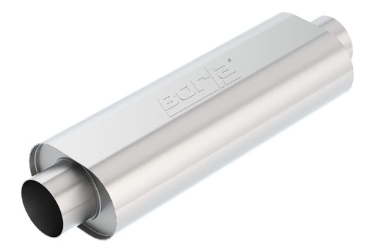 BORLA 400069 XR-1 Multicore XR-1 Multi-Core Racing Muffler For Full Bodied Cars - 4" Center Inlet/ 4" Center Outlet 5.5" x 8.5" Oval 23" Long Body 28" Overall Length. Universal. Reversible.