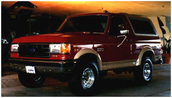 compare product Bushwacker Extend-A-Fender Extended Rear Fender Flares | 2-Piece Set, Black, Smooth Finish | 20016-01 | Fits 1987-1991 Ford Bronco, F-150, F-250/350 Super Duty