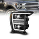 ANZO 111594-R - Passenger Side Black Light Tube Projector LED Headlight With DRL And Sequential Turn Signal