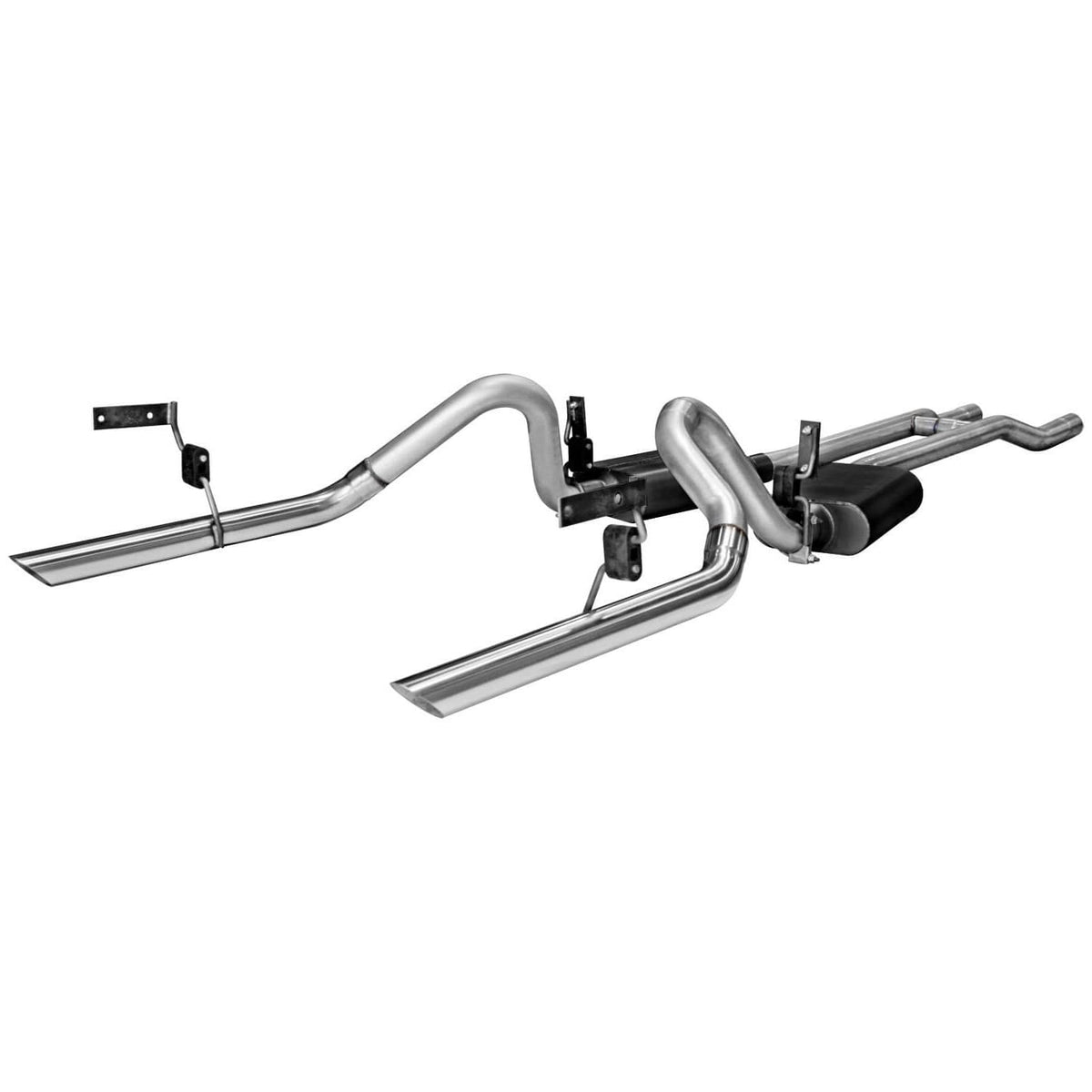Flowmaster 17273 American Thunder Crossmember-Back Exhaust Kit 2.5 Inch Aluminized Steel Compatible with 1964-1966 Ford Mustang with a V8 engine