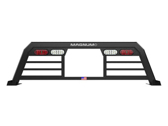 compare product Magnum Low Pro Lighted Headache Rack Bars with Window | Fits 07-18 GM 1500 or 07-19 GM 2500+