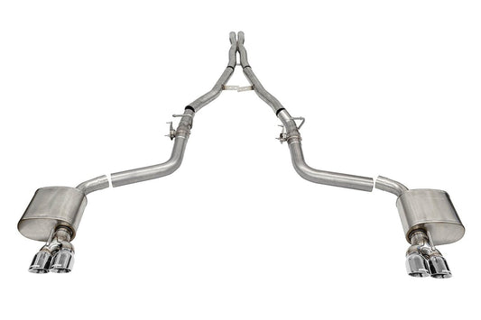 Corsa 15-21 Challenger SRT/Hellcat/Demon/Redeye 2.75in Valved CB DR Exit w/Twin 3.5in Pol Pro Tips