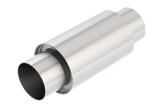 BORLA 40004S XR-1 Sportsman XR-1 Sportsman Racing Muffler - 3.5" Center Inlet/ 3.5" Center Outlet 5" Round x 8" Long Body 13" Overall Length. Universal Part. Reversible Design.