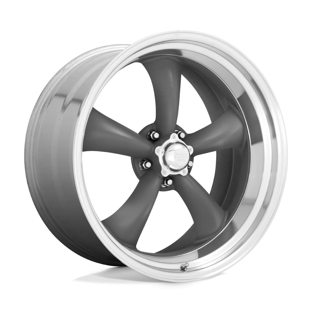 American Racing Vintage VN215 CLASSIC TORQ THRUST II 17X8 5X5.0 5.05 14mm MAG GRAY MACHINED LIP - VN2157874