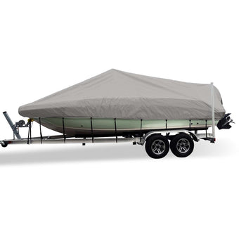 compare product CSR 78011 Flex-Fit Cover for V-Hull Fishing Boats - 17' to 19', Haze Gray