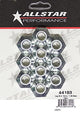 Allstar Performance Lug Nut, 12 mm x 1.25 Thread, 1 in Hex Head, 45 Degree Seat, Open End, Steel, Zinc Oxide, Set of 10