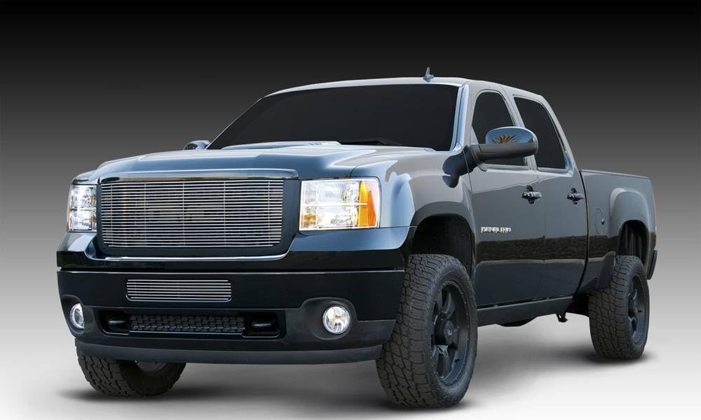 T-Rex Grilles 21209 Horizontal Aluminum Polished Finish Billet Grille Insert and Overlay for GMC Sierra 2500HD/3500