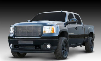 compare product T-Rex Grilles 21209 Horizontal Aluminum Polished Finish Billet Grille Insert and Overlay for GMC Sierra 2500HD/3500