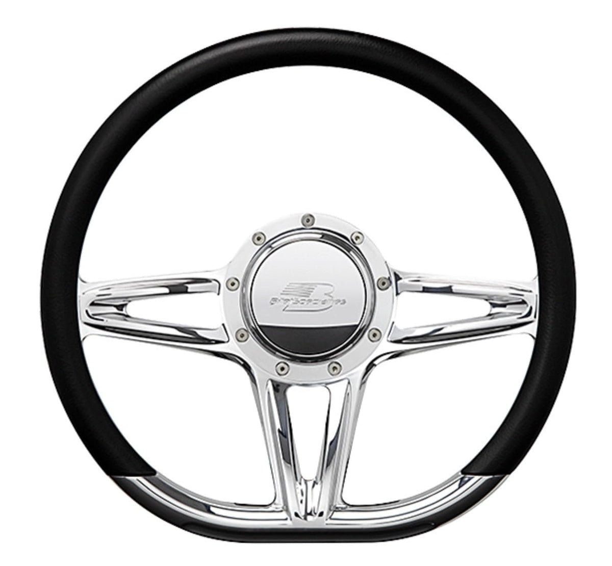 Billet Specialties Steering Wheel 14in D-Shape Victory Polished
