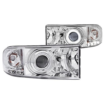 compare product ANZO USA 111056 Projector Headlight Set w/CCFL Halo-Chrome