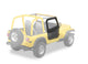 Bestop Upper Fabric Doors - Jeep '88-95 Wrangler YJ (Square Upper Rear Corner, Black Crush)