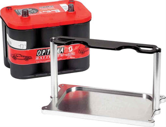 compare product BILLET SPEC Battery Mount, Optima 34/78, Black/Clear Anodized