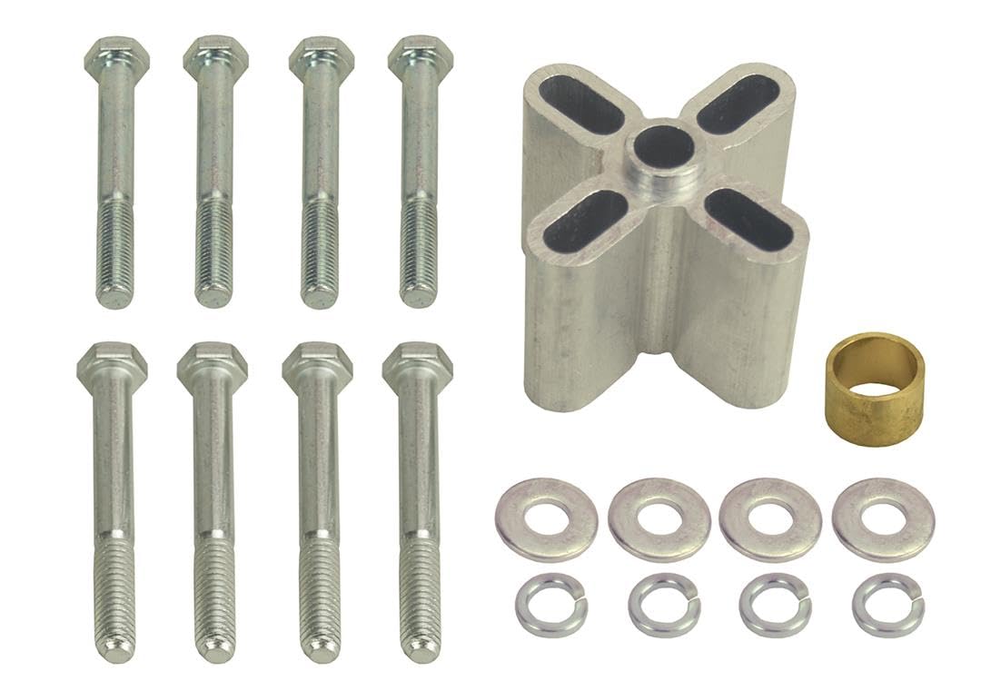 Derale 31515 Aluminum Belt Fan Spacer, 1 1/2", Female 5/8-3/4 Pilot, Silver