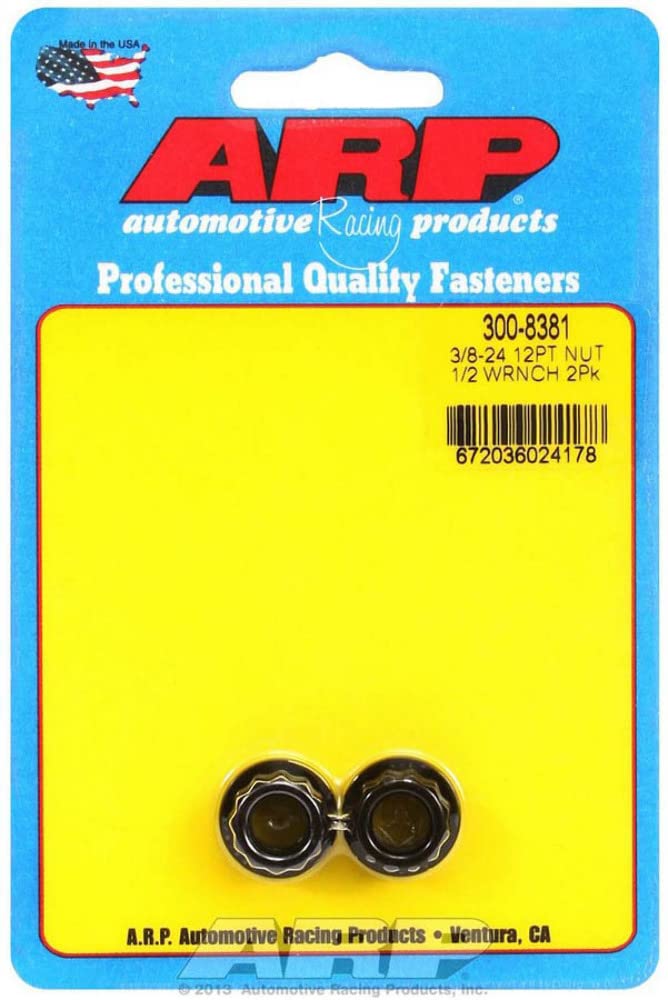 ARP 300-8381 Standard 12Point Nut 2pc 3/8-24 Socket: 1/2