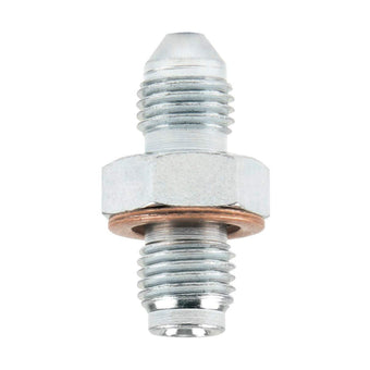 compare product Allstar Performance Fitting, Adapter, Straight, 3 AN Male to 3/8-24 in Inverted Flare Male, Steel, Zinc Oxide, Brake Caliper Inlet, 3/16 in Hardline, Pair