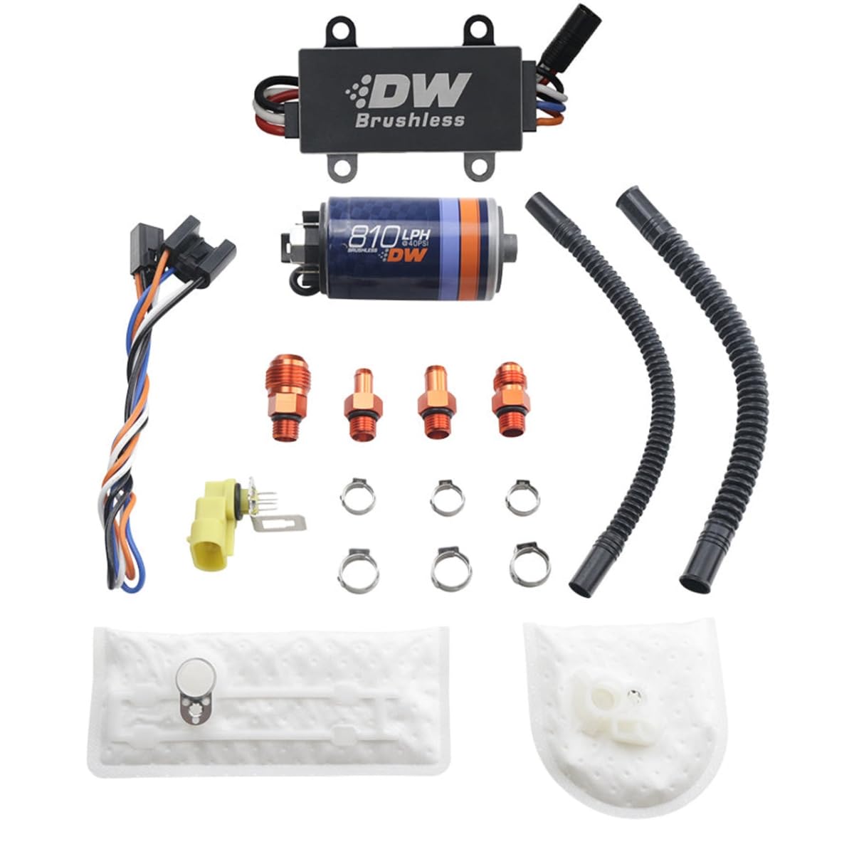 Deatschwerks - 810lph in-tank brushless fuel pump w/ 9-1002 install kit + C105 Controller (9-811-C105-1002)