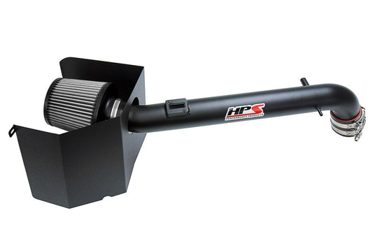 HPS Performance Black Shortram Air Intake Kit + Heat Shield Cool Ram Compatible for 2005-2023 Toyota Tacoma 2.7L, 827-169WB