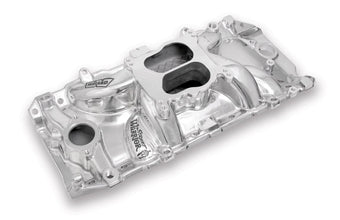 compare product Weiand Manifold - Bbc Spread Bore Oval - Polish