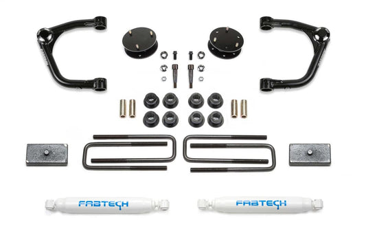 Fabtech K1129 Uniball Lift System w/Shocks 3.5 In. Lift Rear Incl. Performance Shocks Uniball Lift System w/Shocks