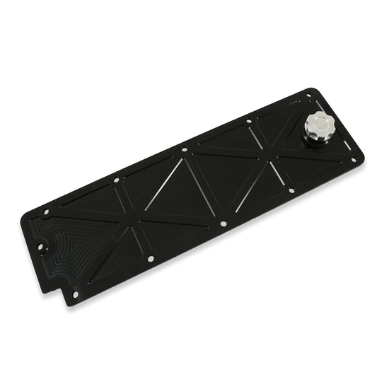 Holley Valley Cover Trussed Satn Blk W/Oil Fill