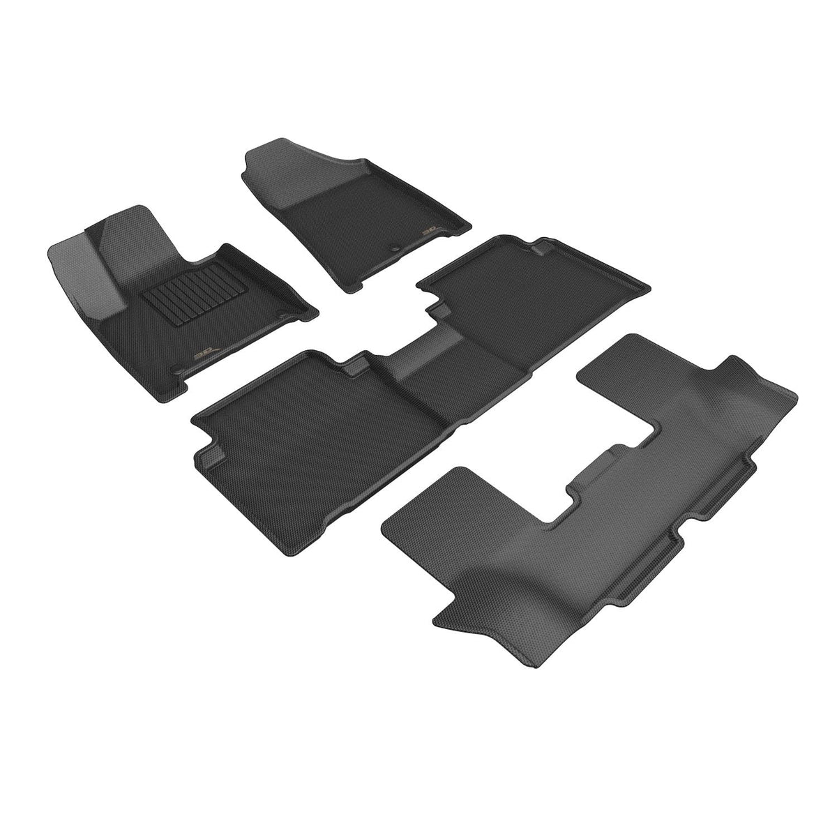 3D MAXpider Kagu Floor Mat for Hyundai Santa Fe Hybrid 7-Seat 2024-2026