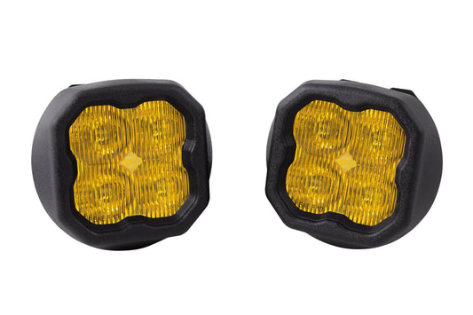 Diode Dynamics SS3 LED Fog Light Kit compatible with Ford Escape 2007-2009, Yellow SAE Fog Sport with Backlight
