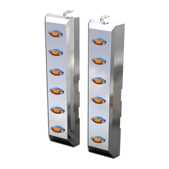 compare product RoadWorks Peterbilt 589 Front Breather Lights with (12) Mini Amber/Amber LED Lights | 32063MN