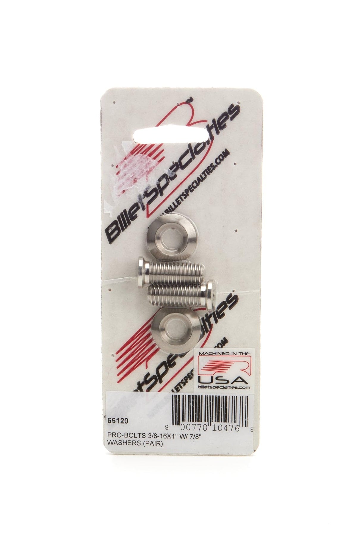 66120 0.37-16 X 1IN Stainless Steel Bolts, 2PK