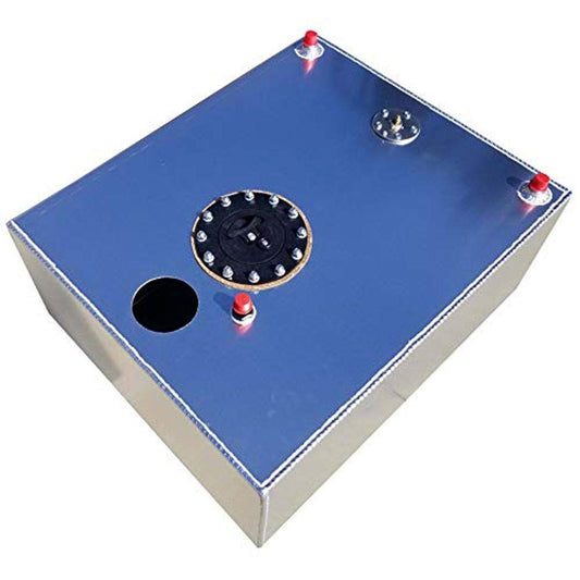 RCI Fuel Cell, 15 gal, 24 x 20 x 10 in Tall, 8 AN Male Outlet, 8 AN Male Vent, Aluminum, Natural, Each