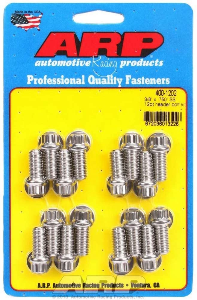 ARP 400-1202 3/8 x .750 SS 12pt header bolt kit