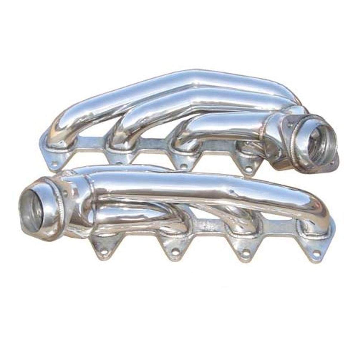 Pypes Performance Exhaust HDR54S Headers, Short, Stock Collector Flange, Gaskets/Hardware Included, Stainless, Polished, Compatible with Ford Modular 4.6L / Ford Mustang 2005-10, Pair