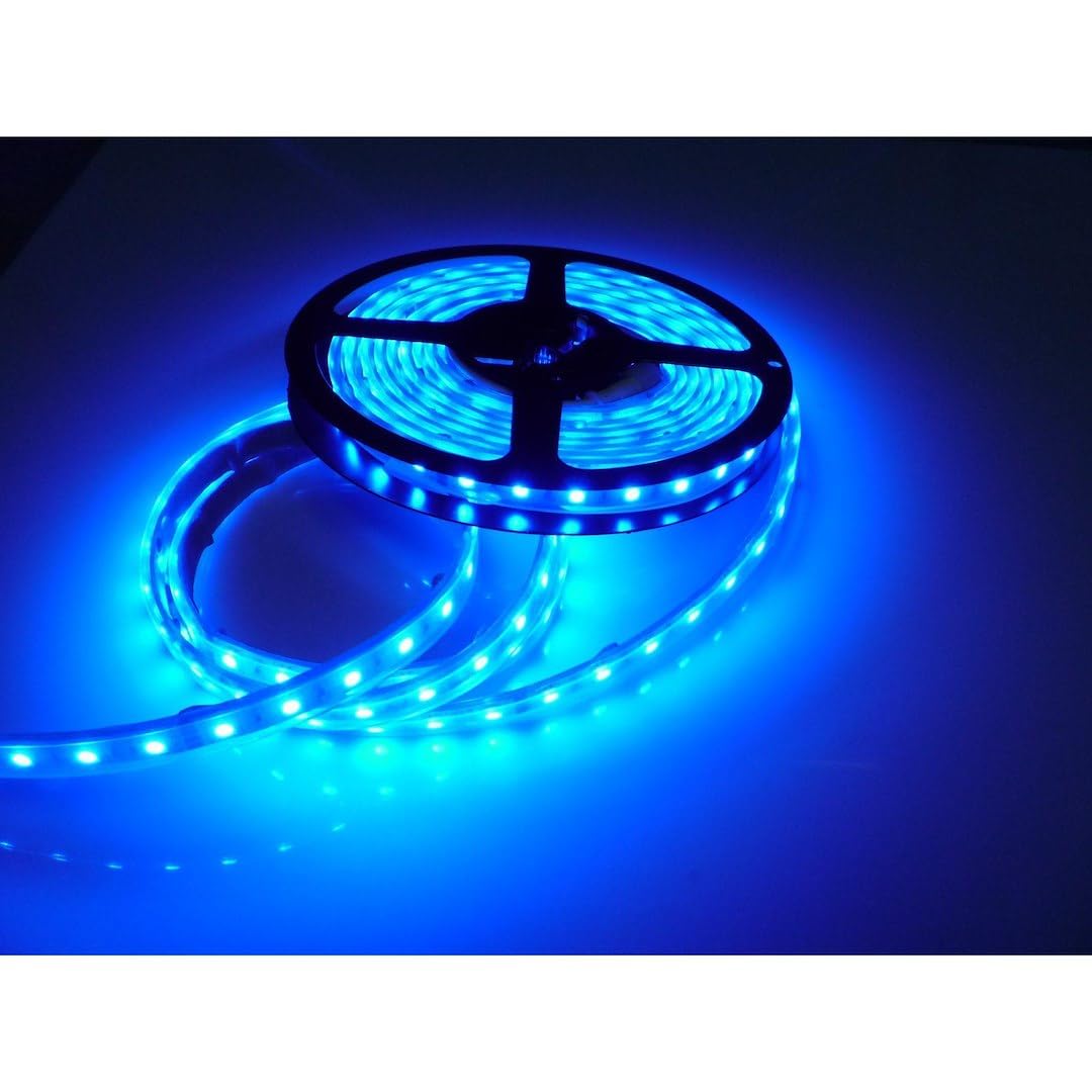 T-H Marine Blue Pontoon Light Set Waterproof LED Pontoon Lighting Kit 12V 7.5m/25ft Submersible Flexible Strip Lights Fit 24'-30’ Boats - Blue