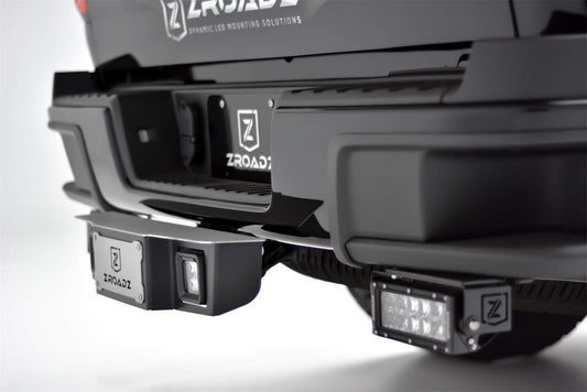 ZROADZ LED Universal 2.5" Hitch Step Kit - Black Mild Steel Bolt-On, No Drilling - Includes (2) 3 Inch LED Pod Lights and Universal Wiring Harness - PN#Z390011-KIT