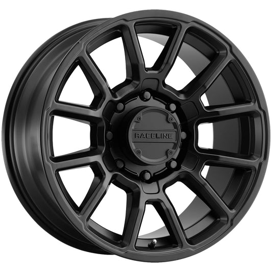 Raceline Wheels Gauge 950 Satin Black Wheel (20 x 9. inches /8 x 180 mm, 18 mm Offset)