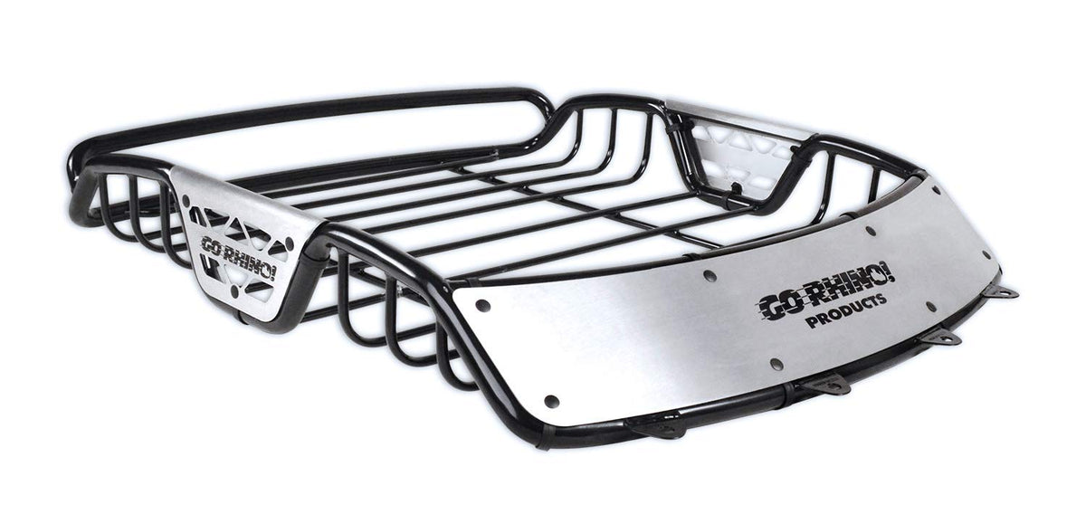 Go Rhino SR10 Roof Rack - Tubular Rack & Cross Bar Clamps | Mild Steel, Textured Black, L: 60" x W: 40" x H: 6" | 59017T