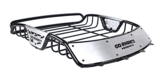 Go Rhino SR10 Roof Rack - Tubular Rack & Cross Bar Clamps | Mild Steel, Textured Black, L: 60" x W: 40" x H: 6" | 59017T