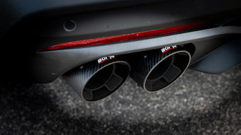 compare product Borla 2024 Ford Mustang GT 5.0L V8 3 in ATAK Catback Non-Active Exhaust- Carbon Fiber Quad Tip