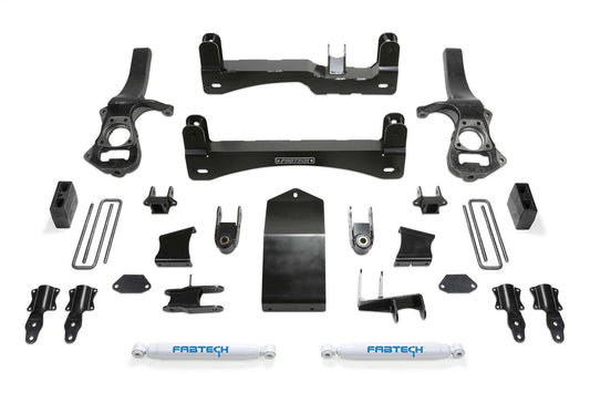 Fabtech K1132 Basic Lift System w/Shocks 6 in. Lift Incl. Front Shock Extensions And Rear Performance Shocks Basic Lift System w/Shocks