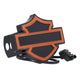 Plasticolor 002319R01 Harley-Davidson Bar & Shield Silhouette Lighted Hitch Plug - Orange/Black
