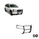 Black Horse Grille brush Bumper Guard Modular Stainless Steel Come with Pair of 5.3" Dia.LED Lights with Black Trim Rings Compatible with 2002-2009 GMC Envoy-17GD26MSS-PLFB