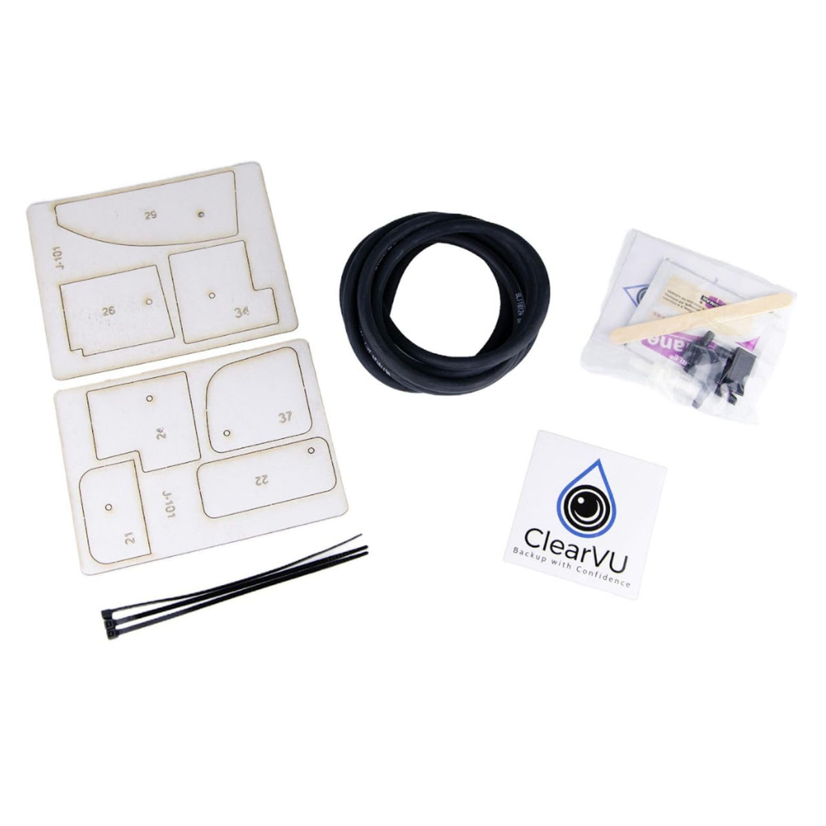 ClearVU J-101 Backup Camera Cleaner fits 2011-2021 Grand Cherokee | Includes DIY Kits | No Wiring Needed | Rinse Off Using Existing Factory Wiper Controls | Cleans Off Snow, Salt & Dirt