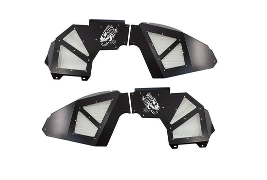 Automotive Fishbone Offroad FB33130F: Jl Inner Fenders Front - Aluminum - Black Powder Coat