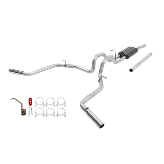 Flowmaster 17472 Force II Cat-Back Exhaust Kit Dual 2.5 Inch Aluminized Steel 3 Inch Polished 304 Stainless Steel Tips Compatible with 1998-2003 Ford F-150 truck with 4.6L or 5.4L engine