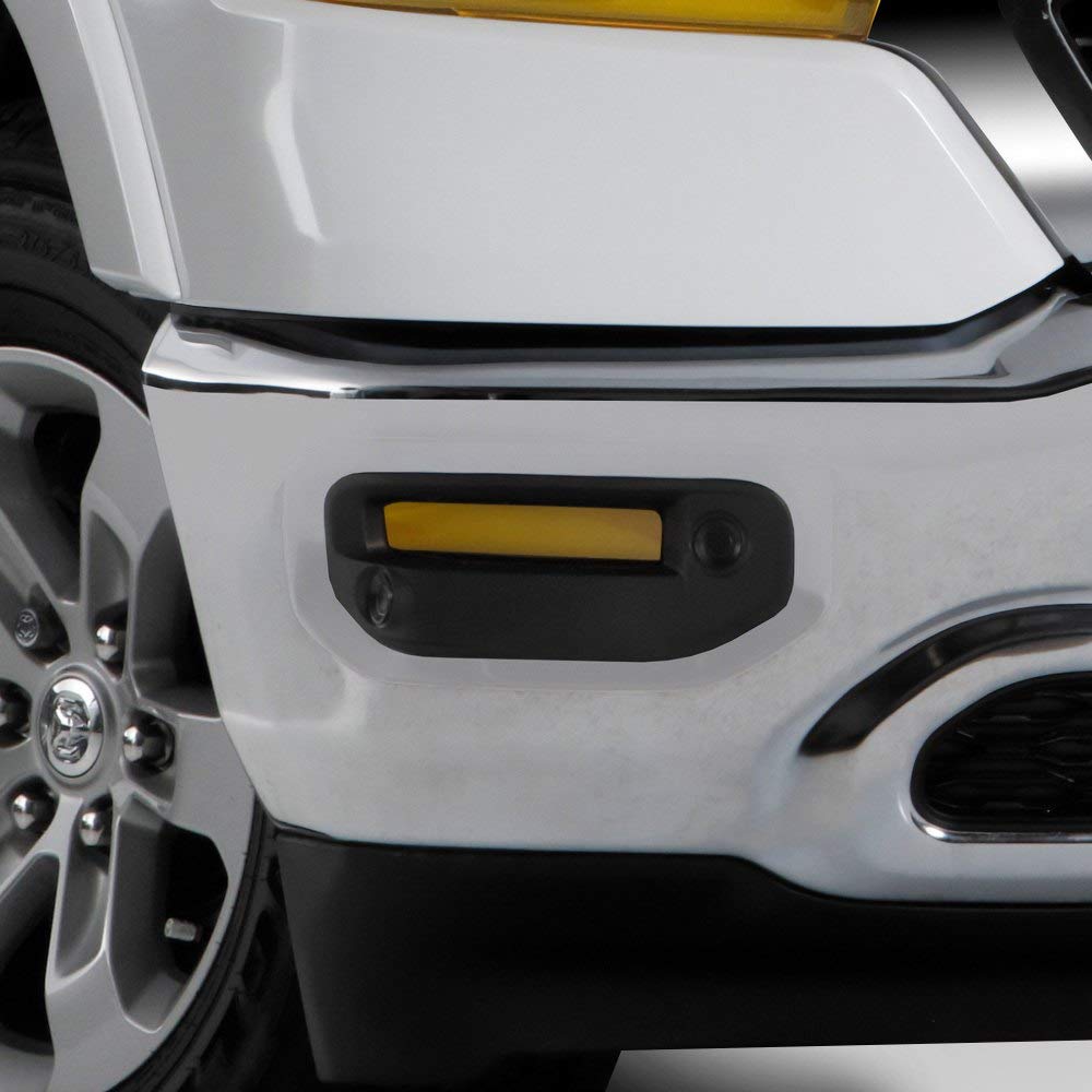 GT Styling GT0768FY Transparent Yellow Fog Light Covers Fits 2019-2021 Ram 1500 Laramie
