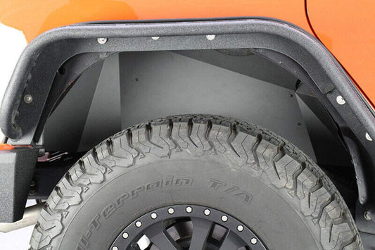 FISHBONE Offroad Jeep JK Inner Fenders 07-17 Wrangler JK Front/Rear Set of 4 Aluminum Black Powdercoat