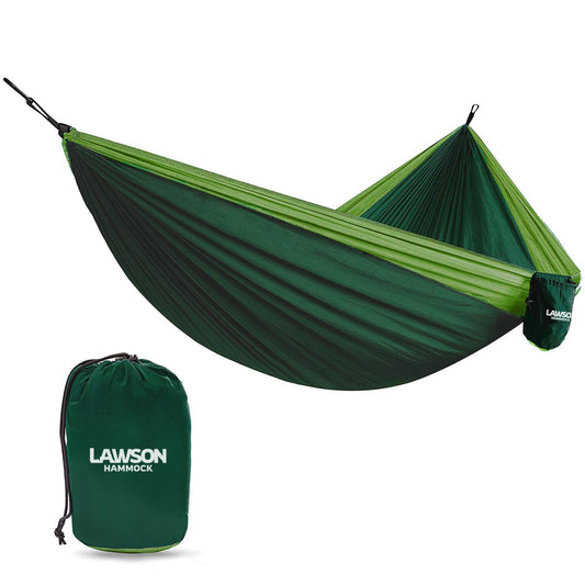 Lawson Hammock Double Parachute Nylon Camping Hammock for 2, Two Person 425lbs. Capacity, Durable Waterproof Construction (Green)